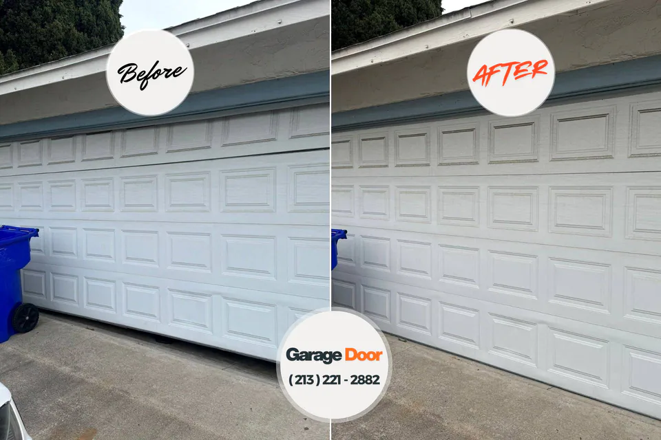 Before and after: garage door repair Pasco County